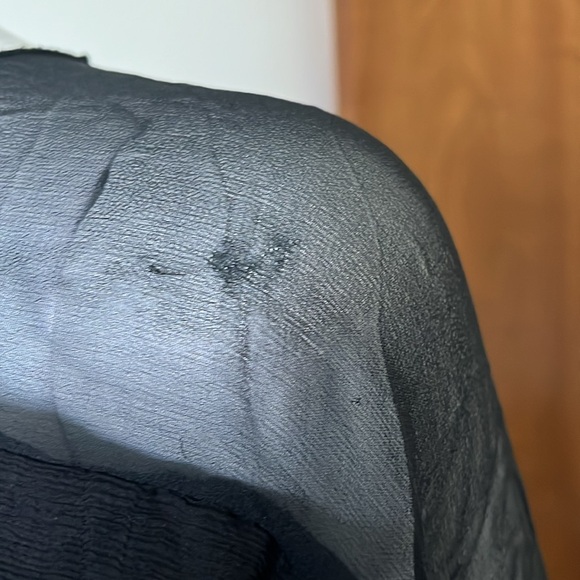 Milla Black Silk Bat Asymmetrical Blouse Size 12 - Picture 5 of 12